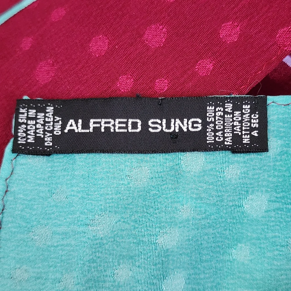 Alfred Sung Rectangular Silk Scarf